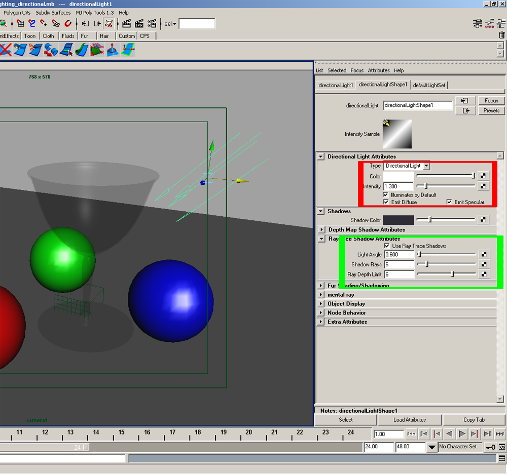 Raytrace i Maya