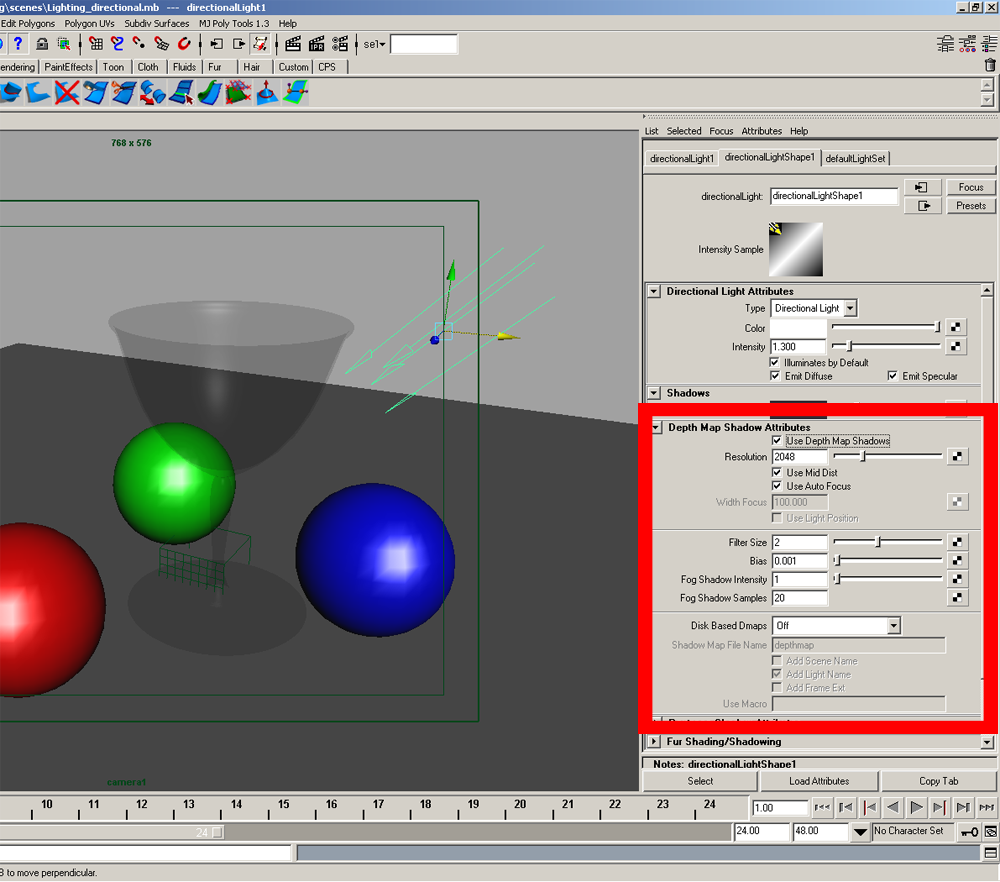 Shadowmap i Maya