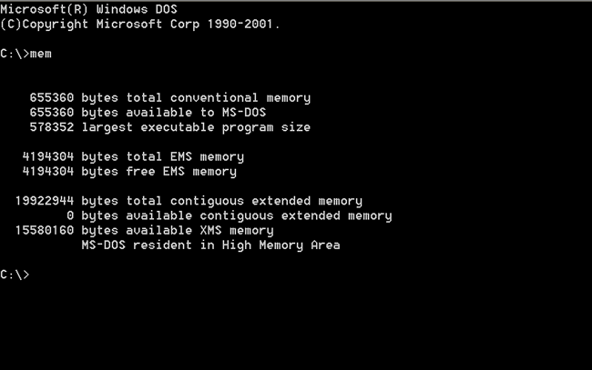 Dos prompt