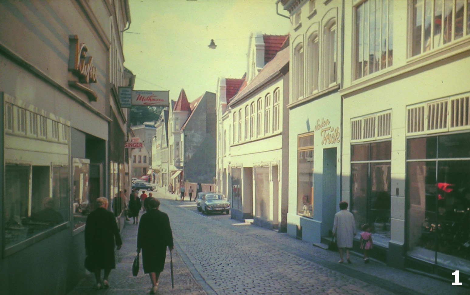 Slesvig Stadtweg i Altstadt 07-1968