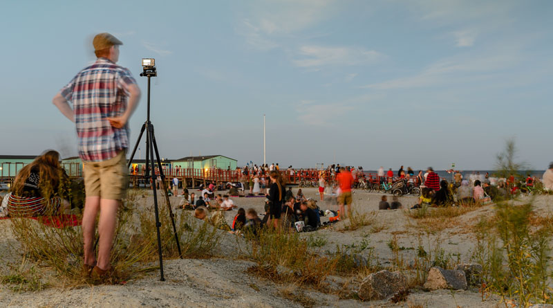 Blodmåne på Amager strand