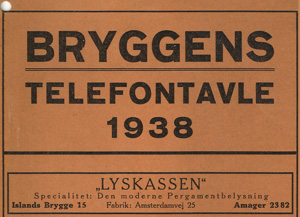Bryggens telefontavle 1938