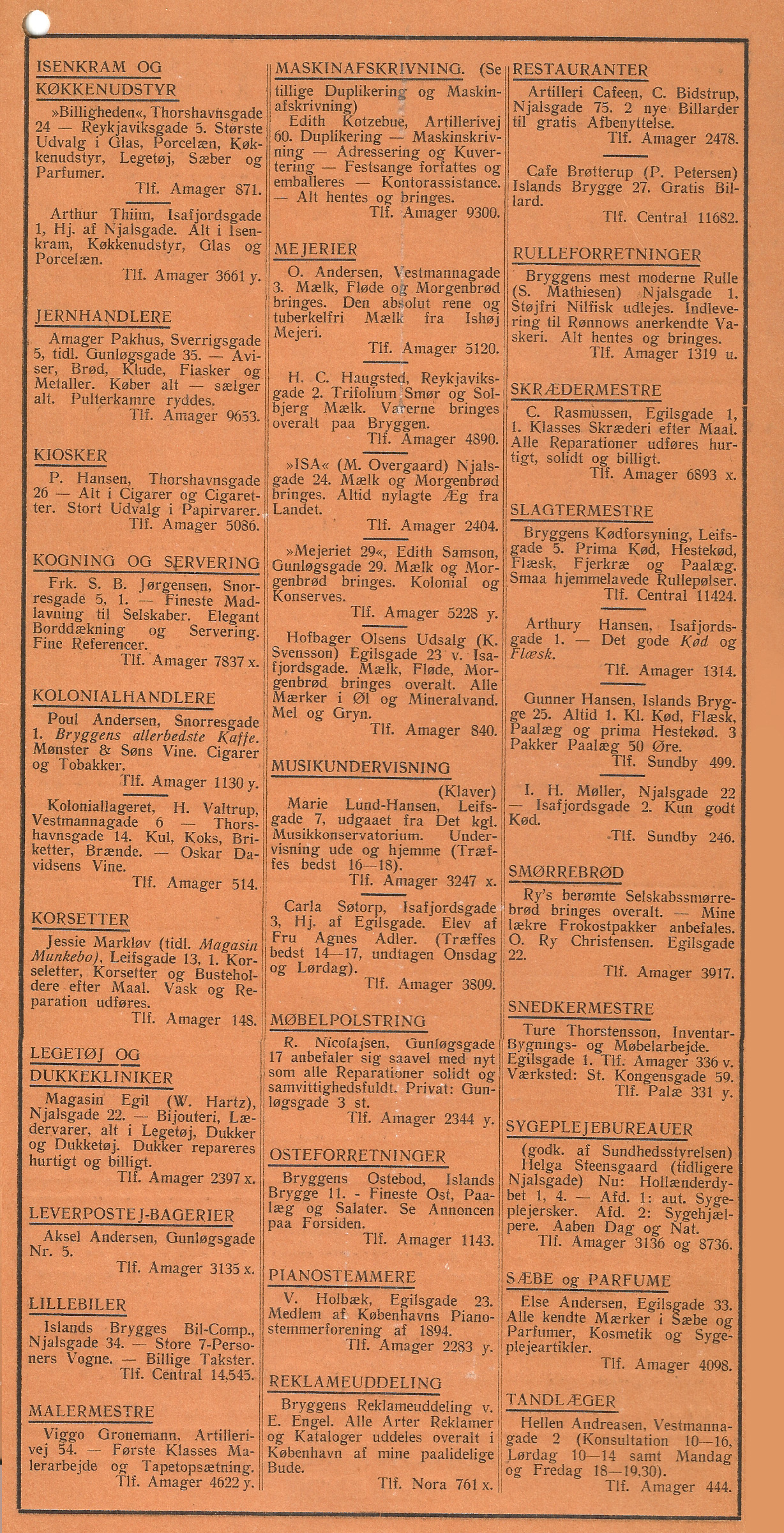 Bryggens telefontavle 1938 side 2
