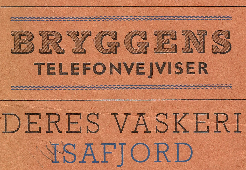 Bryggens telefonvejviser omkring 1956