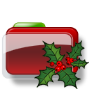 Christmas-Folder-Holly-icon