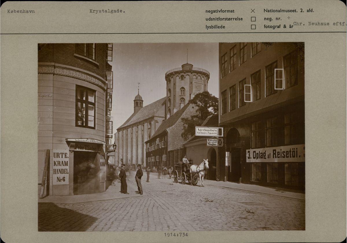 Krystalgade-Rundetårn omkring 1900