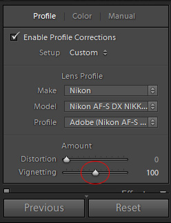 Lightroom-vignette