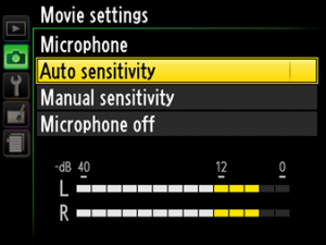 Nikon microphone settings