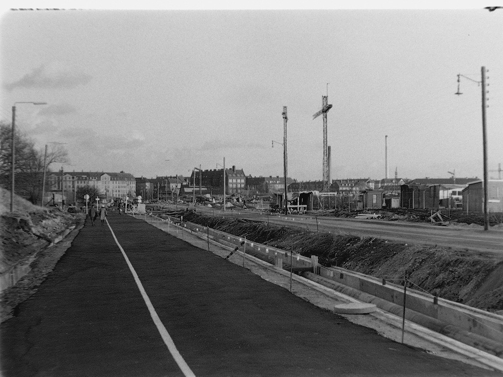 Njalsgade under ombygning. Tilhører Arne Unterschlak