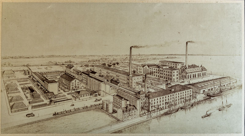 Dansk sojakagefabrik med oliehærdnings fabrikken